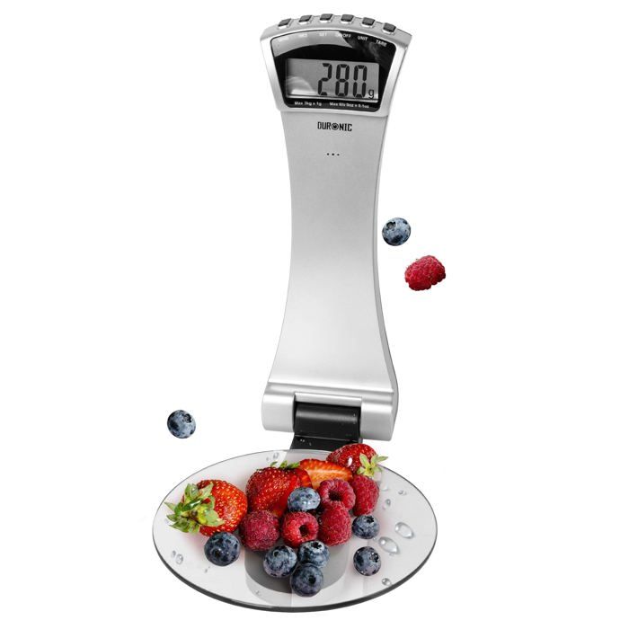 Duronic KS4000 Balance de cuisine murale et plateau en verre - 3 kg