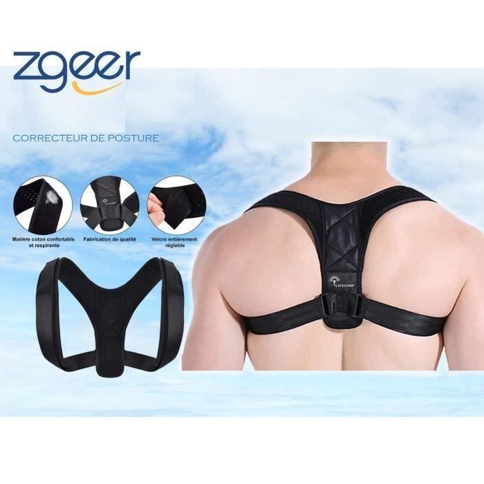 DUYAER Correcteur de posture Dos Réglable: Orthèse de maintien pour Colonne Vertébrale - Élastique de maintien hommes et femmes -Tai