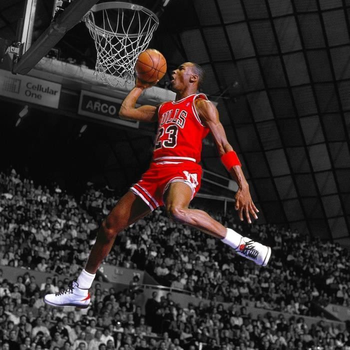 Poster Affiche Michael Jordan Gros Dunk Chicago Bulls Basketball GOAT 61cm x 61cm