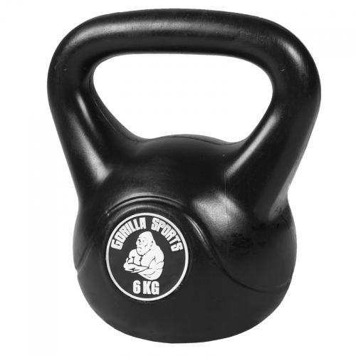 Kettlebell plastique noire de 6 KG - haltère russe