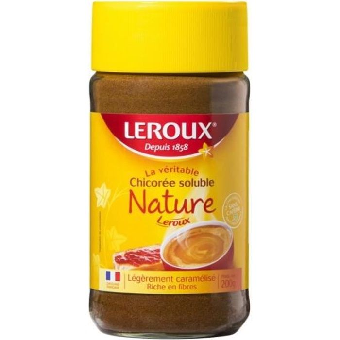 LEROUX - Chicorée Soluble Nature 200G - Lot De 4