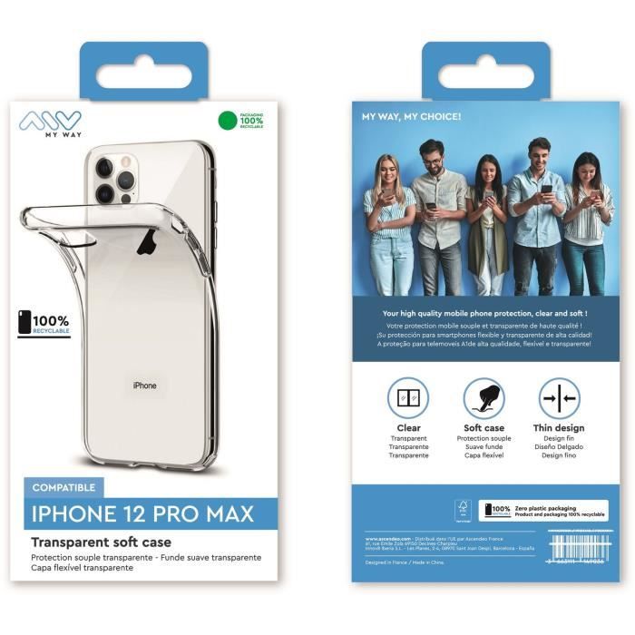 MYWAY Coque Souple Transparente: iPhone 12 Pro Max