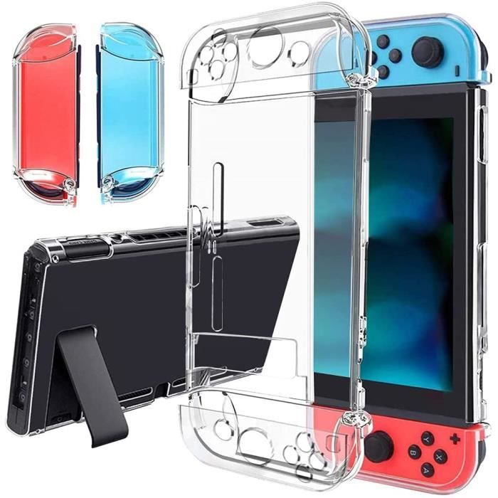 Étui de Protection Dockable Compatible avec Nintendo Switch Étui de Protection séparable Crystal Transparent Compatible (Transparent