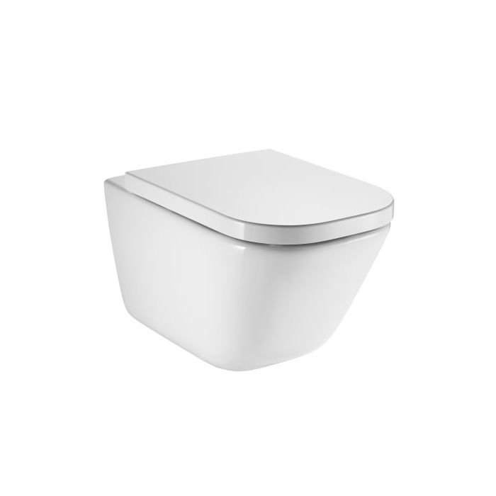 Pack Cuvette WC suspendue porcelaine Clean Rim Roca