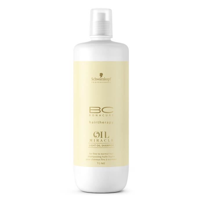 Shampoing huile légère - 1000ml - BC Oil Miracle - Normaux, Schwarzkopf, Femme