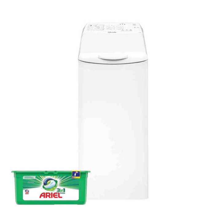 VEDETTE Lave-linge top 6kg 1200trs/min 17 Programmes Machine à laver 60 Blanc