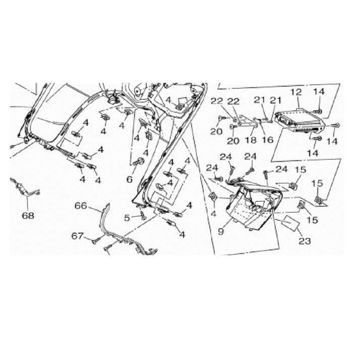 Yamaha 59C-28313-00 Couvercle Protège jambe - T-max 530 12-13