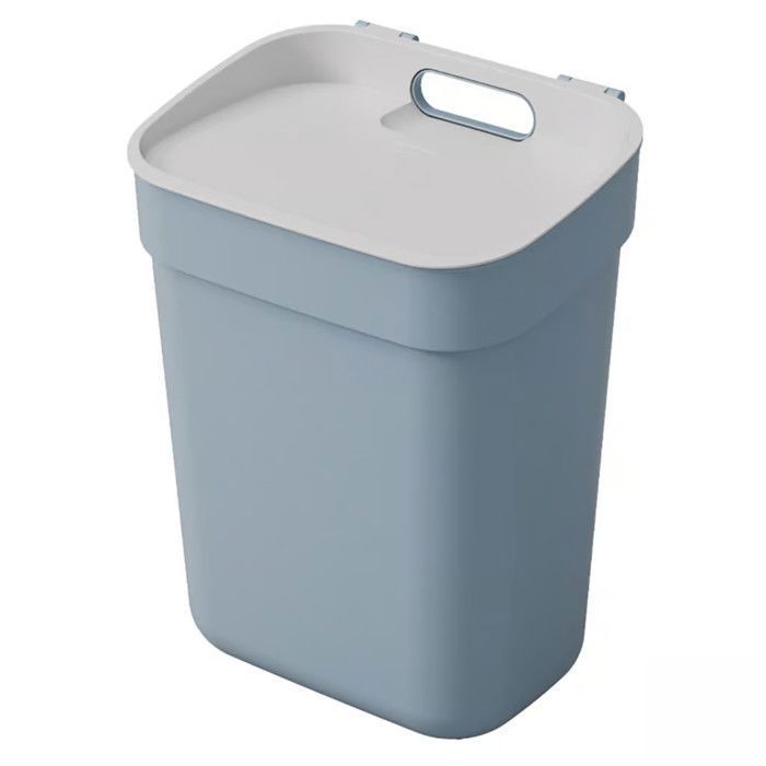 Poubelle De Recyclage CURVER Ready To Collect 10L - 100% Recyclée - Gris Foncé/Couvercle Gris Clair