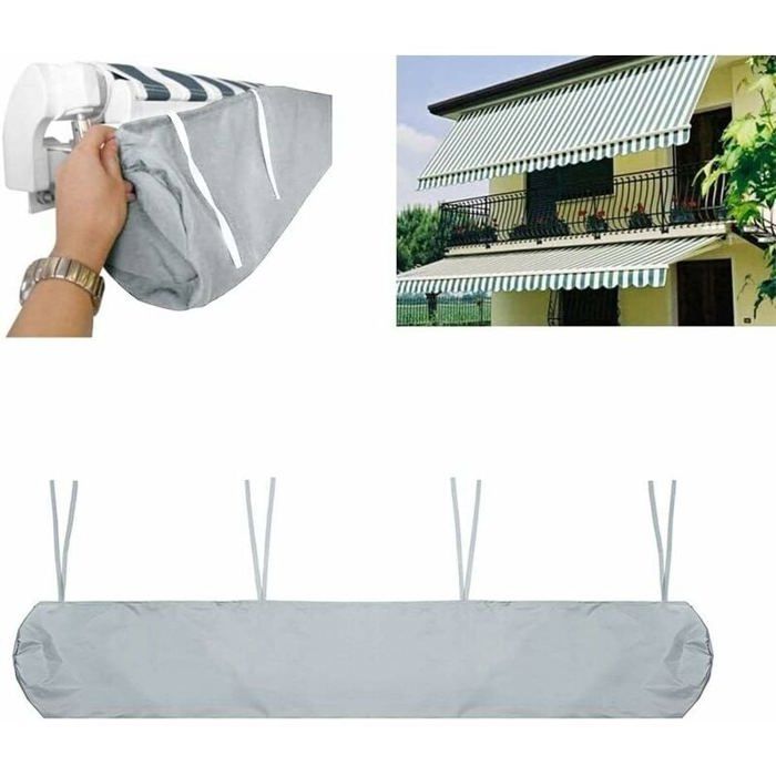 Housse de protection pour auvent housse de parasol de terrasse housse dabri étanche avec sac de rangement auvent de pluie avec