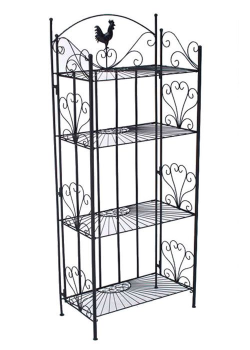 Étagère de rangement - Métal - Noir - 153 cm - Romantique - Meuble de jardin Étagère de rangement - Métal - Noir - 153 cm - Romantique - Meuble de jardin