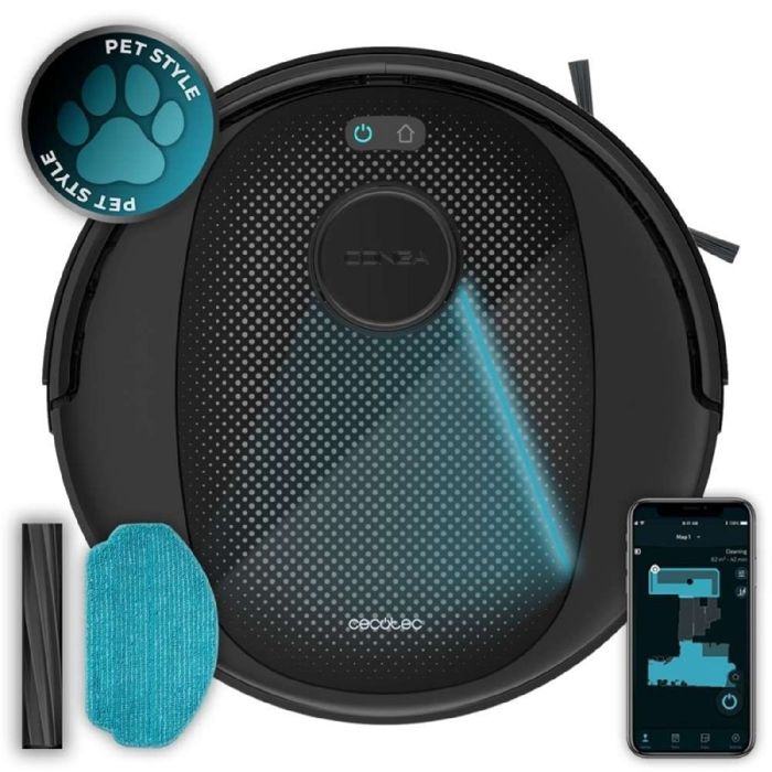 Cecotec Robot aspirateur Conga 7690 Immortal Max avec technologie de navigation laser - Cecotec
