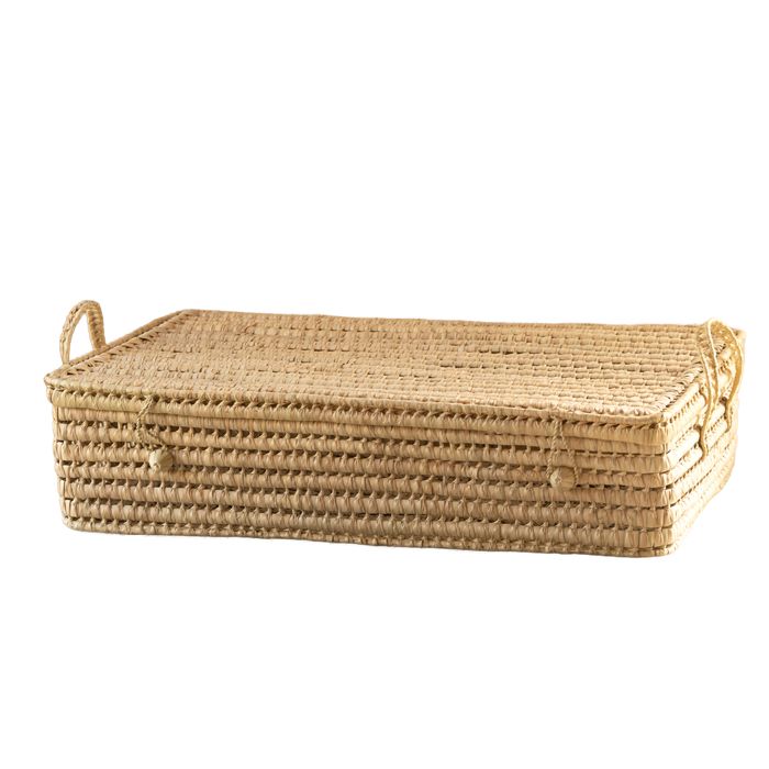 Malle plate dessous de lit Naturel 90x55x20 cm