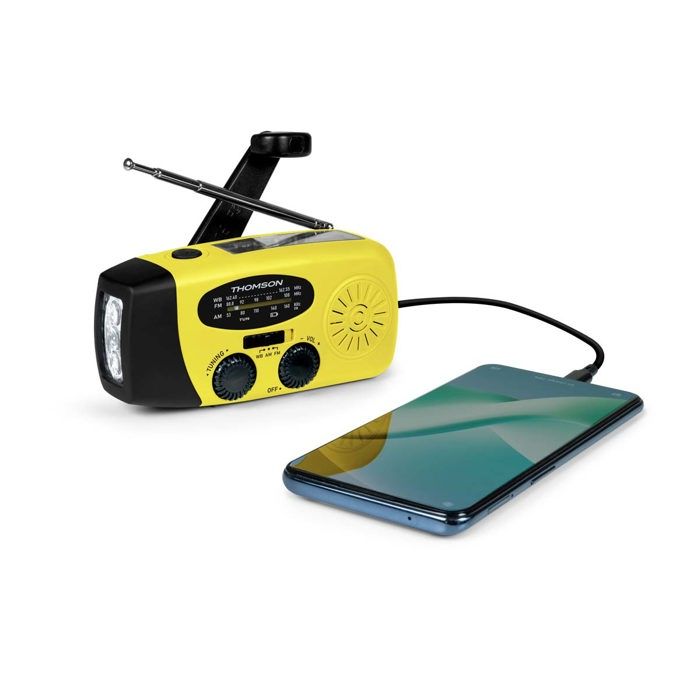 Radio solaire portable RT260 jaune Thomson
