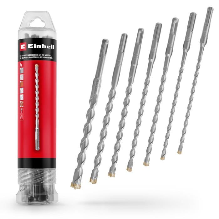 Forets Marteau SDS Plus Original Einhell Set de 7 pièces 210 mm Acier 40Cr - vue 2
