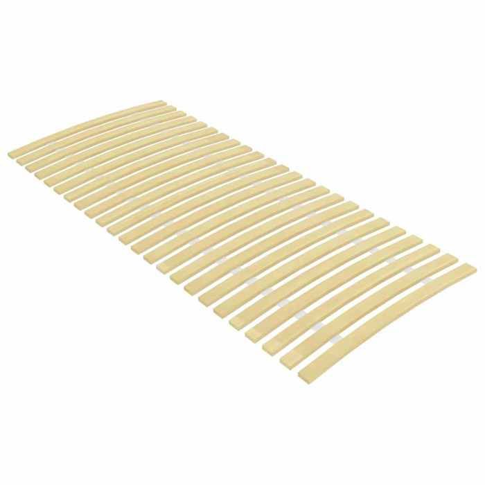 Lattes de rechange pour sommier - vidaXL - 24 lattes - 90x200 cm - Bois de peuplier massif - Pliable
