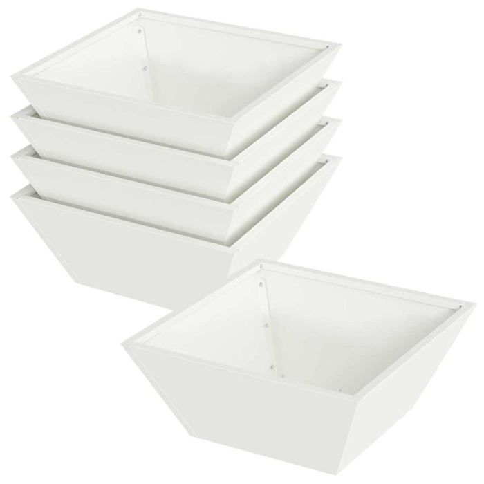 vidaXL Pot en métal Acier inoxydable 40 x 40 x 15 cm Durable Carré - vue 8