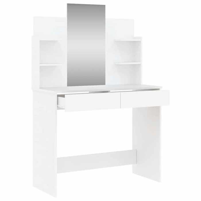 Moderne Coiffeuse pour Chambre - jills - avec miroir - blanc 96x39x142 cm CCC434