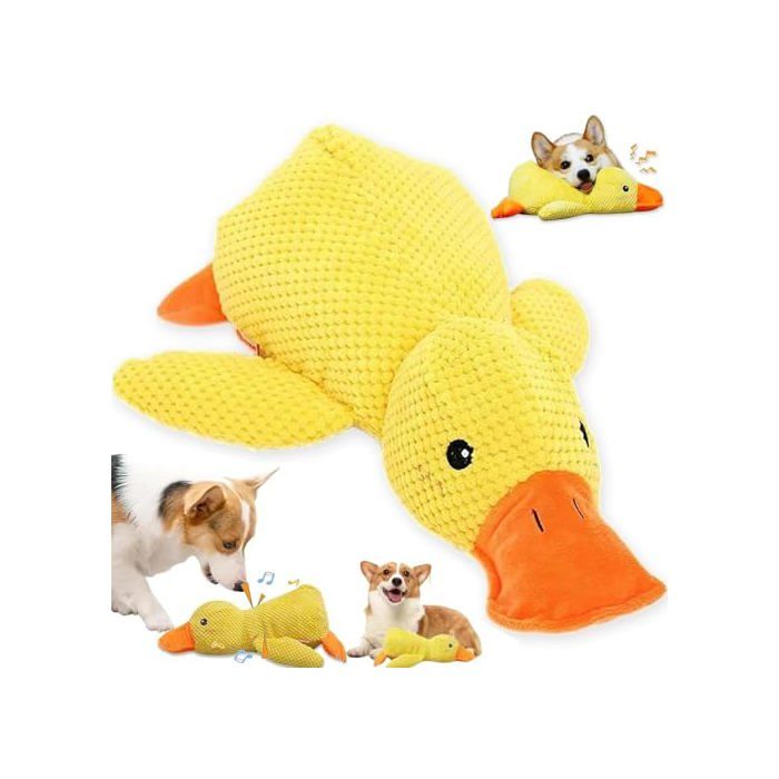 Meilleurs prix pour Jouet Canard Indestructible Anti-Stress Peluche pour Chien de Taille Petite à Grande (Jaune)
