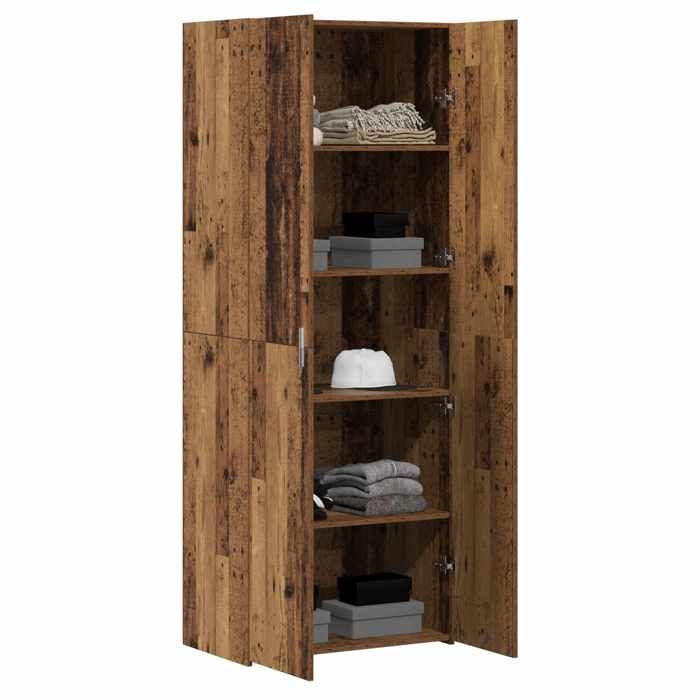 Buffet Haut Armoire minimaliste - vidaXL - 2 pièces - bois ancien - 2 portes - 70 x 425 x 185 cm - grand espace - pour salon ikx31w