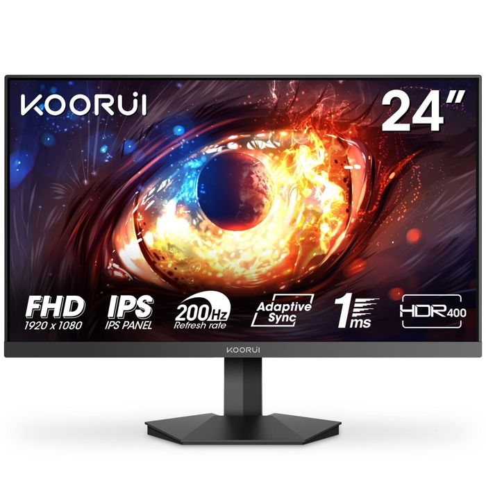 Ecran 23 8'' marque Koorui G2411P 1920x1080 IPS 200Hz 1000:1 1ms 350cdm² 2xHDMI Displayport AO VESA HDR 400 75x75 Pied Fixe Inclinable Coloris - vue 6