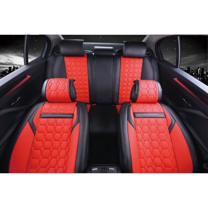 Jiahe Housse De Si/ège De Voiture pour Renault Twingo Clio Kadjar Laguna Alaskan Protections De Di/ège De Voiture Ensemble Complet De 5 Si/èges Cuir Beige De
