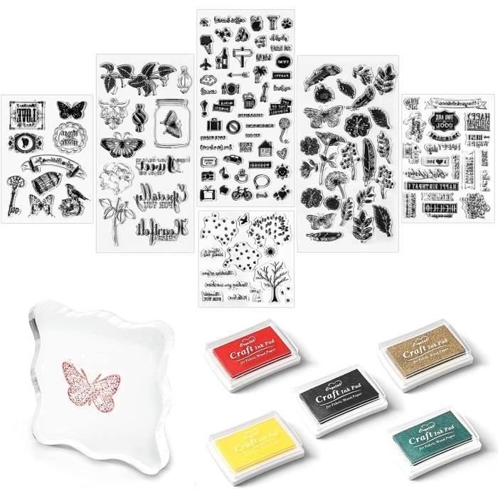 Set De 4 Tampons Mr. Wonderful – Personnages Panda, Chien, Chat Et Panda Roux, Encreurs Inclus