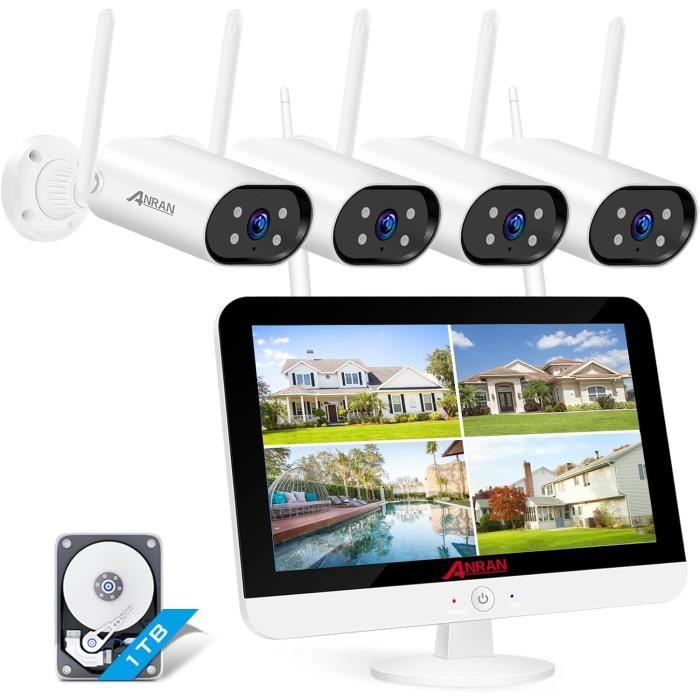 [Fonction Intercom] 5MP 8CH Kit de Caméras de Surveillance avec 13 ...