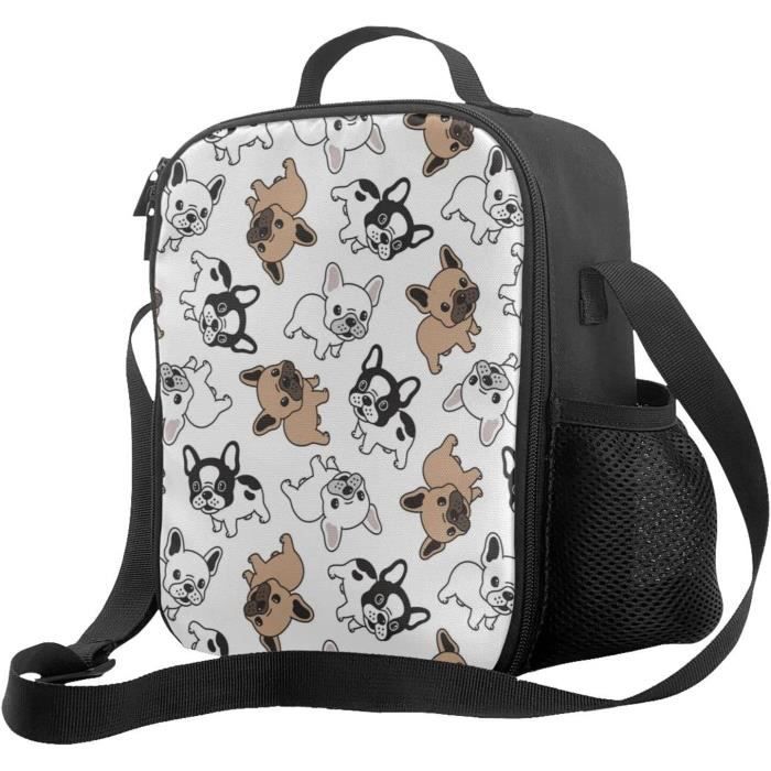 Sac fourre tout isotherme mignon sac à lunch bouledogue français