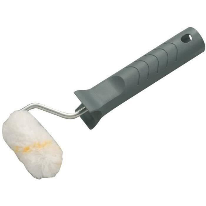 Rouleau antigoutte SAVY - Mini rouleau L60 - Fibres polyamide rayées jaune - 10mm