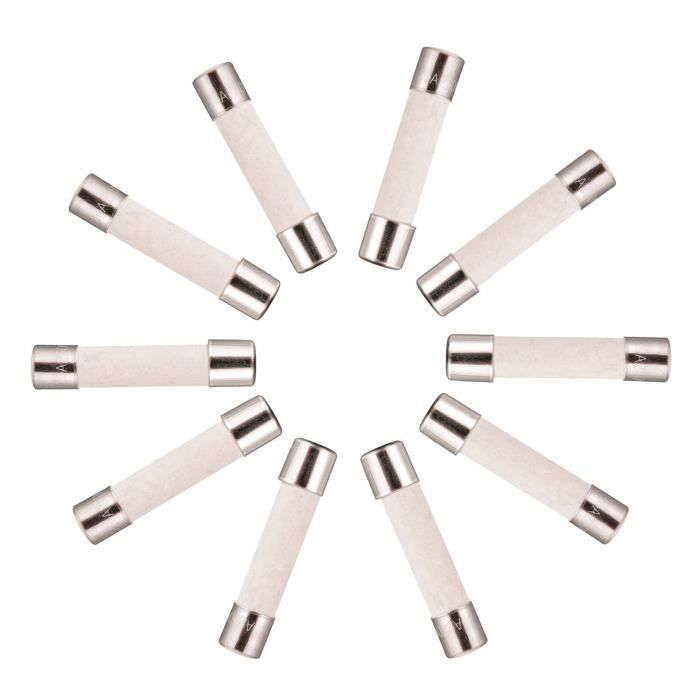 20 Pièces Fusibles Céramique 250V 1A à Retardement - Uxcell - Pour électronique