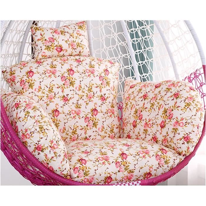 Coussin Pour Fauteuil Suspendu - Rembourré Épais 13-15 Cm, Imperméable, Avec Appui-tête, 110x90 Cm