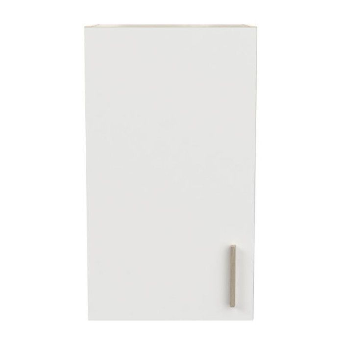 meuble haut de cuisine 40 cm 1 porte blanc/chêne - abinci - blanc - bois - l 40 x l 30 x h 70 cm - meuble de cuisine