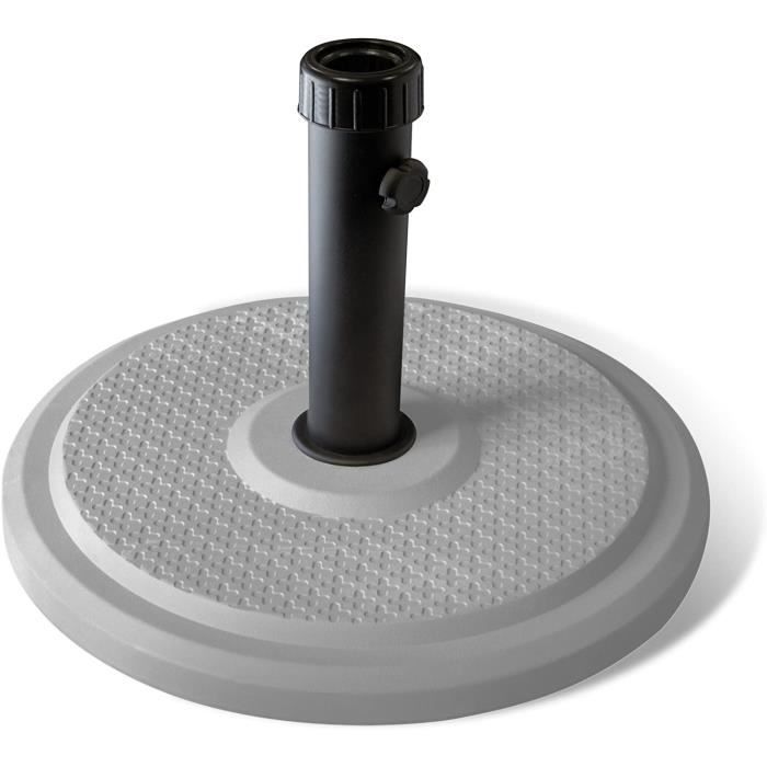 Pied De Parasol Pliant XXL 102×102×33 Cm – Acier Époxy Gris Anthracite, Très Stable Anti-Vent, Rangement Compact