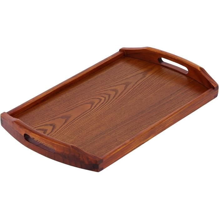 Ancien Plateau à Fromages En Bois Rectangulaire Avec Poignée - Vintage Cuisine