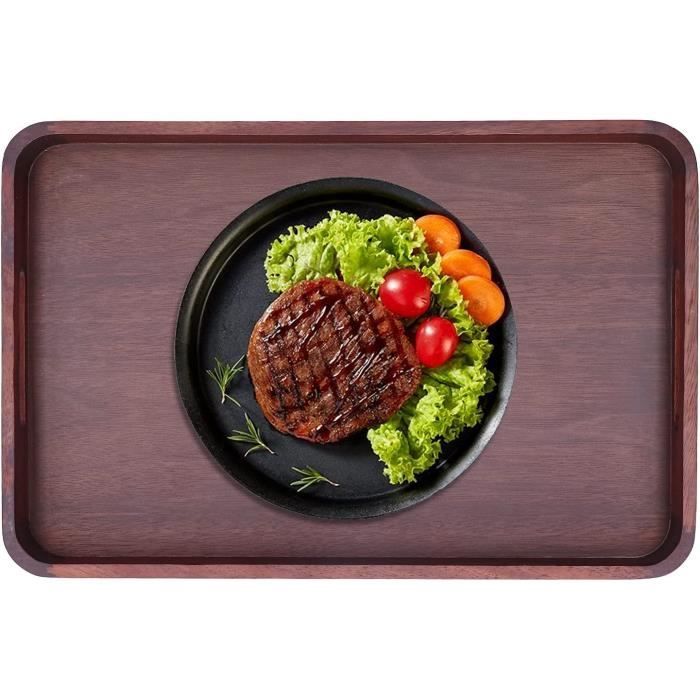 Grand PLATEAU de SERVICE 51x36,5 cm chromé Cuisine Art de la Table Tray