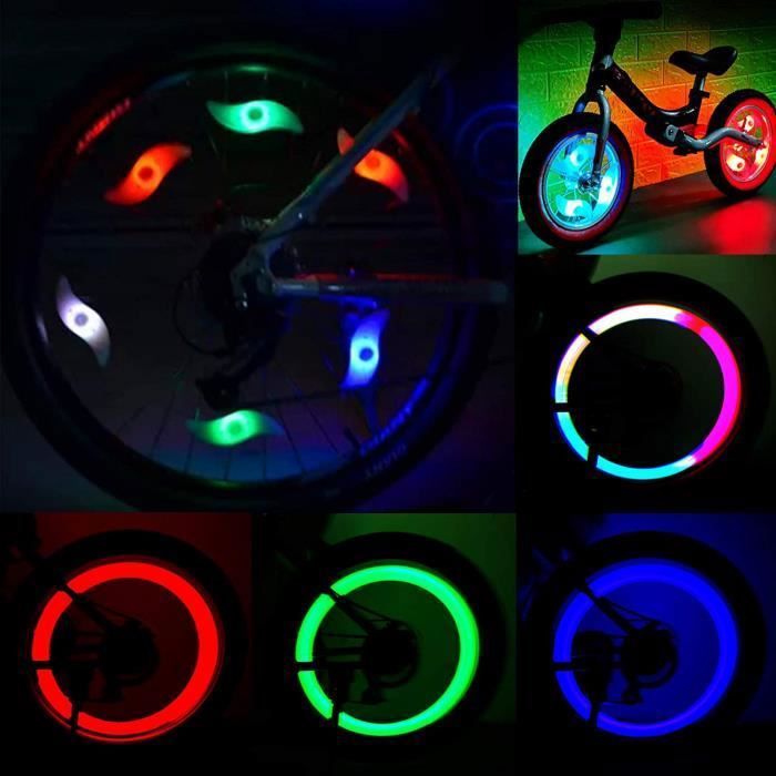 Rechargeable Vélo Roue Moyeu Lumières Étanche Led Cyclisme Rayons Lumières  Vélo Sécurité Avertissement Décoration Lumière Compatible Avec Les Enfants