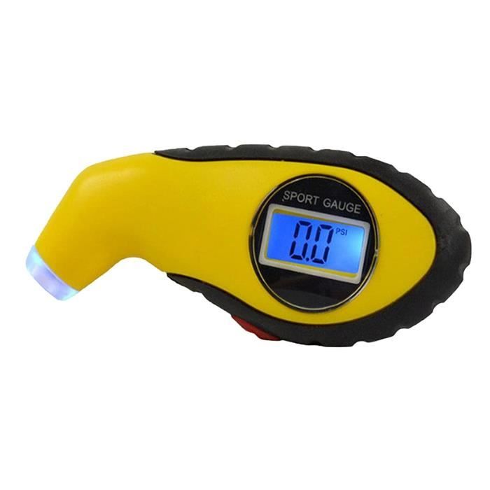 Manomètre Numérique Pression Pneus 0-200 PSI – Écran LCD Clair, Portable Pour Voiture, Moto, Vélo Et Camion