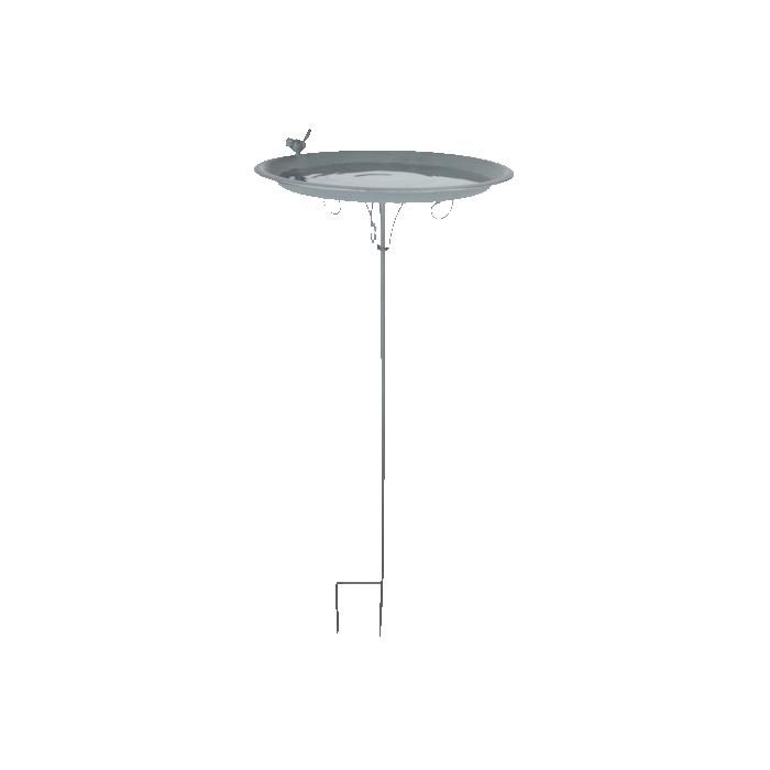 Bain doiseaux sur pique en métal - D 35 5 cm x H 107 cm