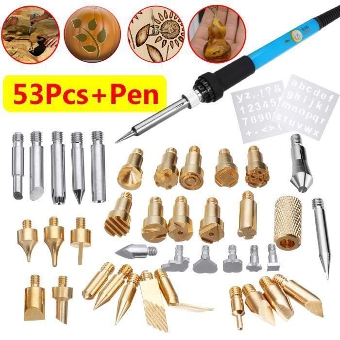 Kit De Pyrogravure Sur Bois Fer À Souder, 168PCS 60W Loisirs Créatifs Adultes Graveur Pour