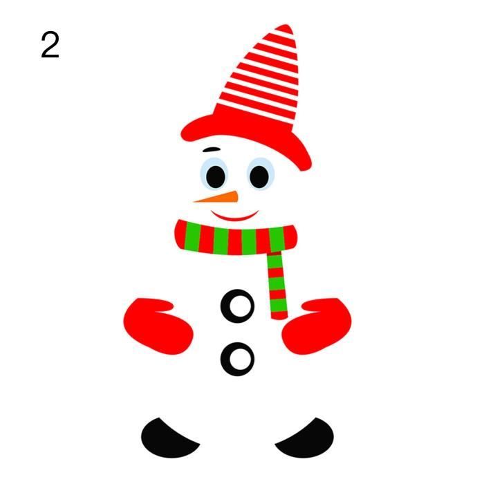 5 x Noël Bonhomme de neige en forme en bois aimant de réfrigérateur Multi couleur