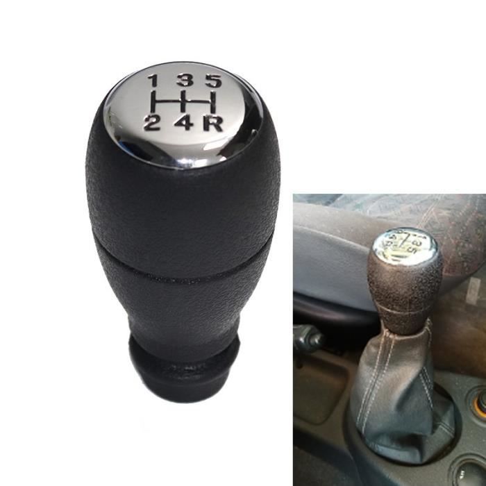 Pommeau De Levier De Vitesse Pour Citroën Berlingo / Peugeot Partner 1996–2008 - 5 Vitesses - Cuir Synthétique - Noir
