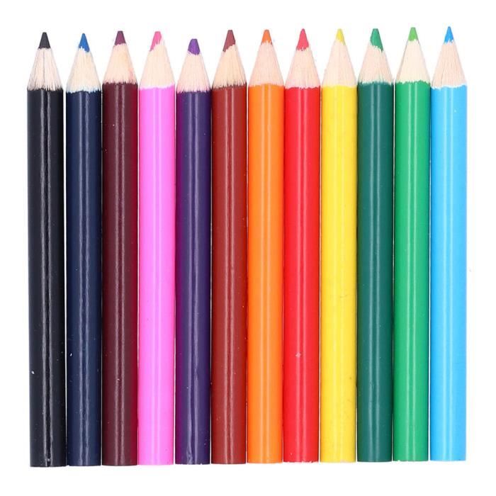 Fdit Crayon de couleur enfant 12 couleurs école bureau graffiti