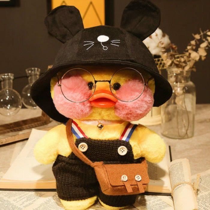 Canard En Peluche Jaune Avec Lunettes - Jouet Doux Décoration Maison | 22x15x30cm, Cadeau Mignon