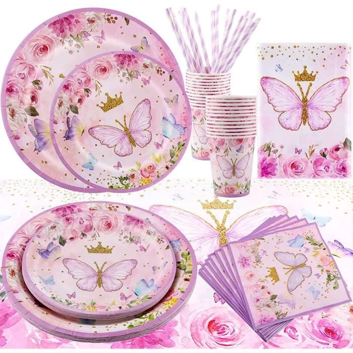 Vaisselle Jetable Anniversaire K-Pop Demons Hunters – Set Pour 4, 6 Ou 9 Personnes, Assiettes, Gobelets, Nappe, Décoration