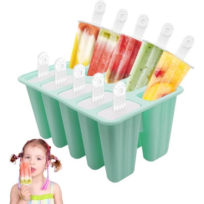 Lot De 2 Moules à Glace Silicone Magnum Cake - 8 Cavités Chacun, Sans BPA - Avec Bâtonnets Bois Et Accessoires