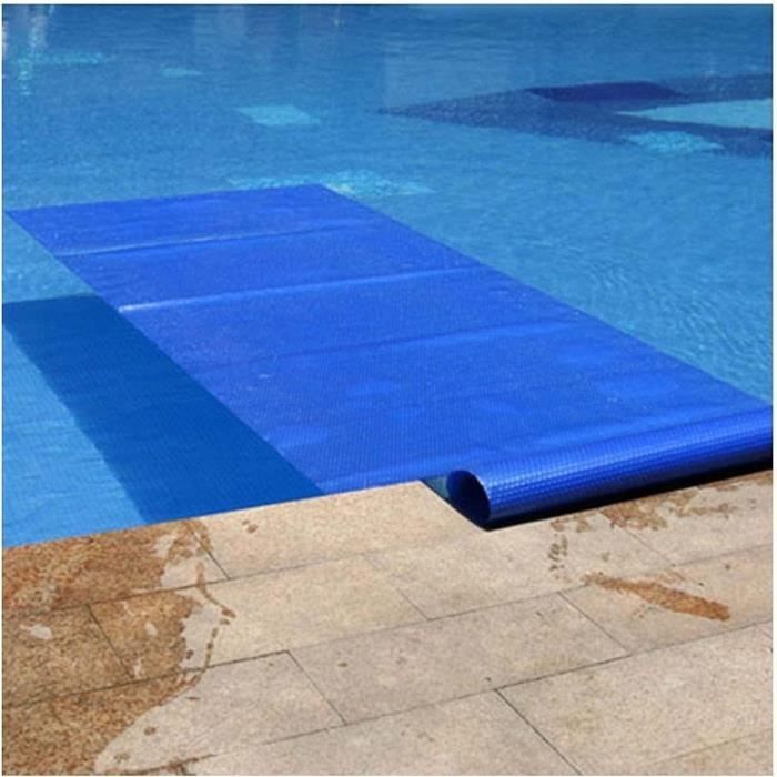 Bâche piscine 8x14m avec oeillets alu et filet d'écoulement - Double Bâche piscine 8x14m avec oeillets alu et filet d'écoulement - Double