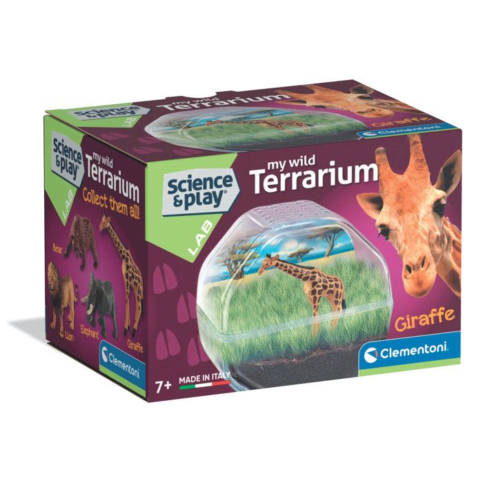Mini Terrarium - Clementoni - Girafe - Jeu de sciences et dexpériences - Dès 7 ans - Fabriqué en Italie