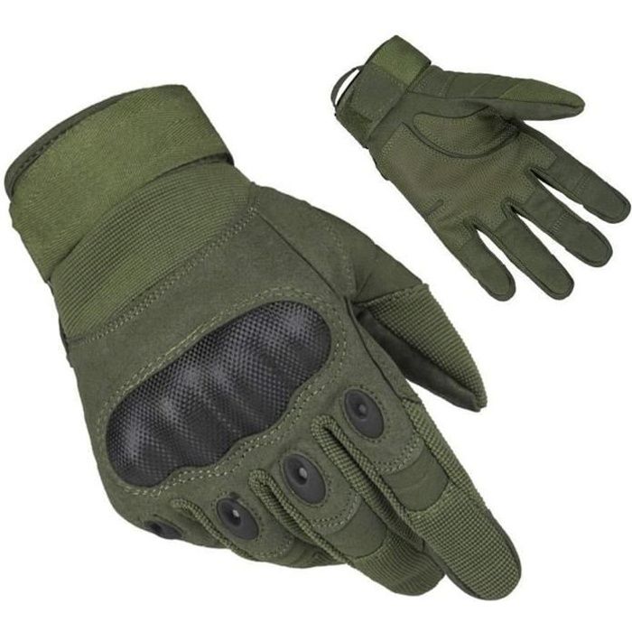 Gants Tactiques Plein Doigt Homme – Antidérapant – Chasse, Tir, Rando – Taille Unisexe