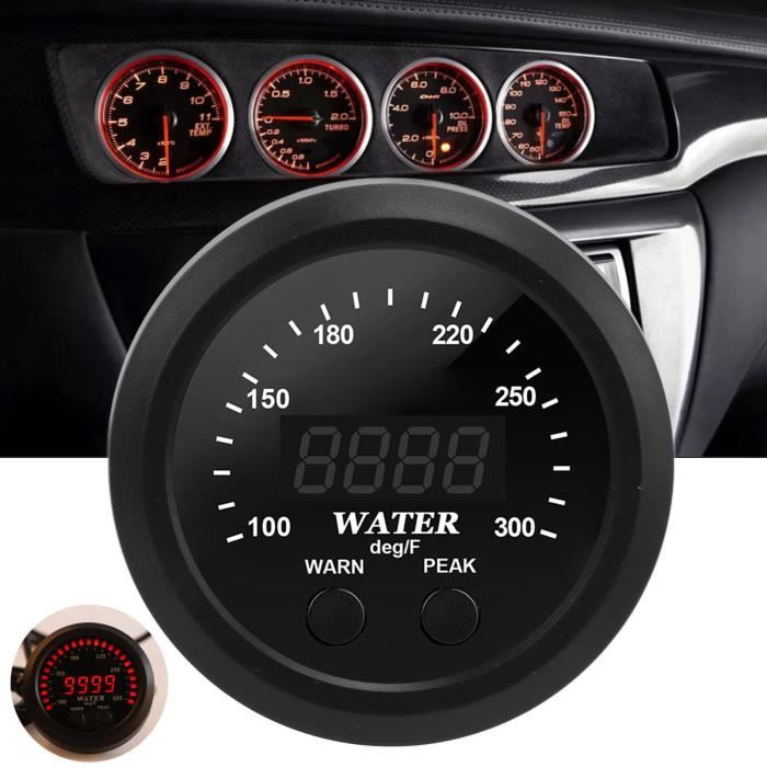 Jauge Température Eau Numérique LED Bleue – Pour Voiture, 20-120°C, Facile à Installer !