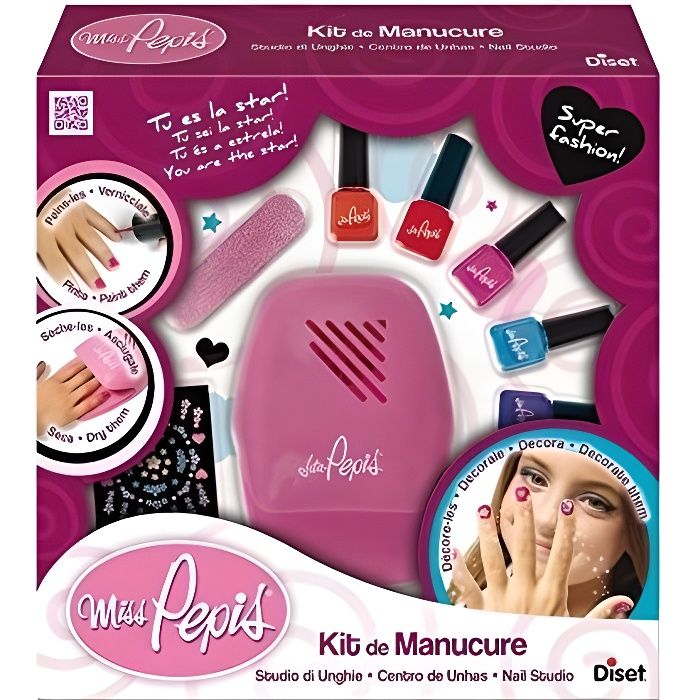Diset 46665 Miss Pepis Bijou Et Cosmétique Le Kit De Manucure
